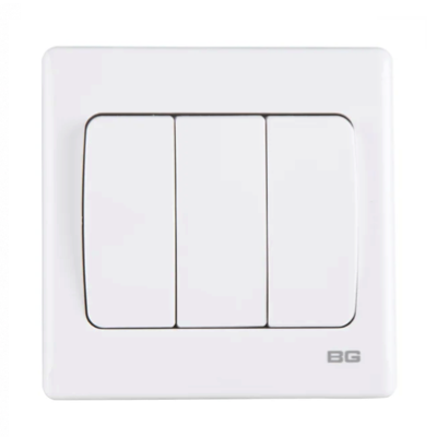 British General Neo Slimline 3 GANG MEGA ROCKER 2-WAY Switches PCWH43W